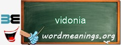 WordMeaning blackboard for vidonia